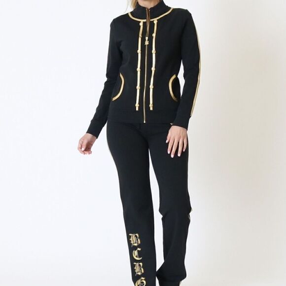 Bcbgmaxazria velour two-piece track suit, medium - Picture 2 of 15